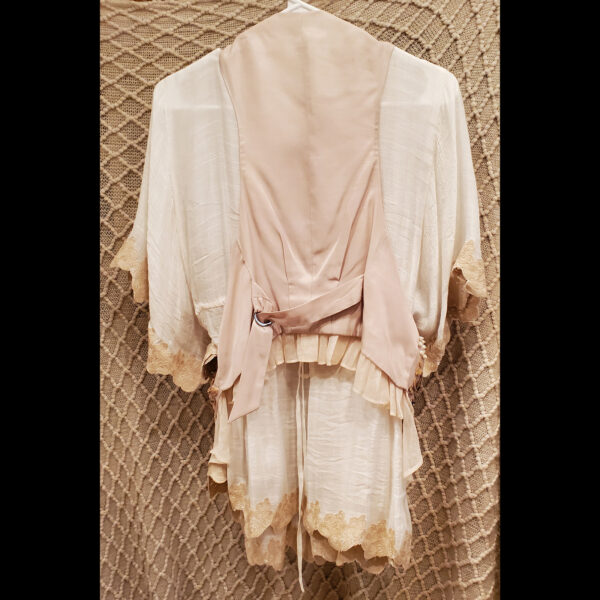 Esley White Top with Tan Appliqués & Beaded Vest – Owned by Donna Fargo (SOLD) - Image 3